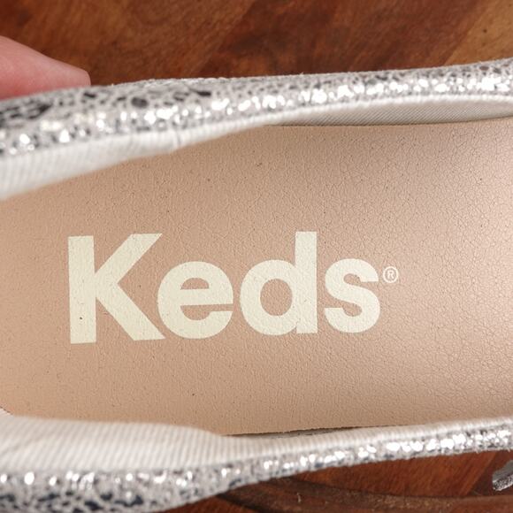 Keds Flats Womens Size 10M Silver Metallic Mary Jane Square Toe Sneaker Shoes - Picture 13 of 14